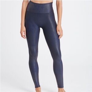 Spanx Faux Leather Leggings Blue